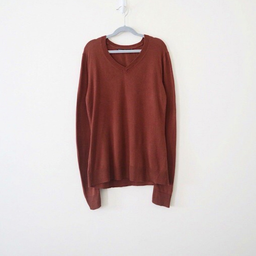 Peruvian Connection XS Cotton Modal Top Rust Red